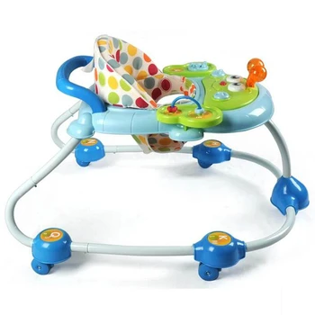U Type Baby Walker Portable Light Baby Toddler Car Anti Rollover Folding Music Toys Plate Baby Driving Scooter