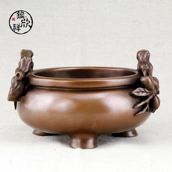 Copper incense burner incense peach shaped Home Furnishing temple incense supplies Living Room Decor