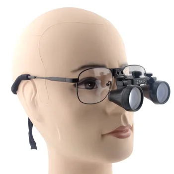 2.5X 360-460mm Magnifier Dental Loupes Glasses Dentist Surgical Medical Binocular Optical Metal Frame Magnification Glasses