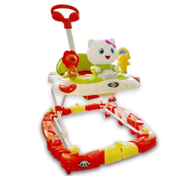 Baby Walker Multifunctional Rollover Prevention Folding Easy Safety Universal Wheel Baby Scooter With Music Plate