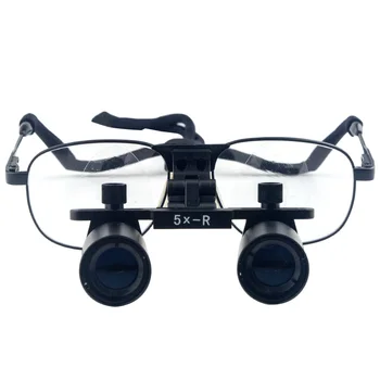 Dental Loupes Magnifier/ Binocular Medical Loupe 5.0X 420mm Glasses Magnifing Loupes Optical-Surgical Microscope Christmas Gift