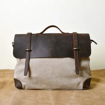 Men Messenger Bags Military Vintage Canvas Crossbody Bags Laptop Satchel Designer Handbags Shoulder Bags Casual Travel Bags