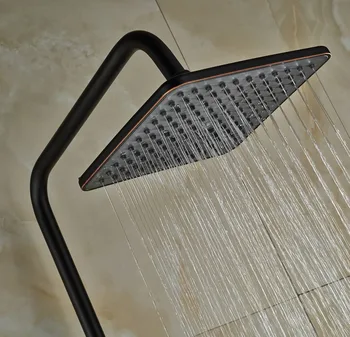 Luxury Thermostatic Shower Bath Rainfall Shower Set Oil Rubbed Bronze Shower