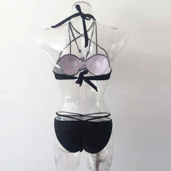Meimanda 2017 new bathing suit women sexy bikini set swimwear Bandeau String Push up Maillot De Bain Female Sexy Micro Bikini