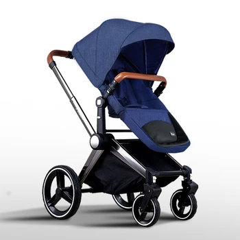 Quality Luxury Baby Stroller Shockproof Big Wheel Baby Car High Landscape Folding Stroller Basket Prams for newborns C01