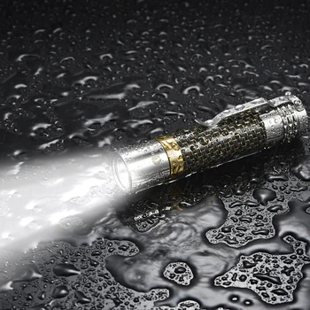 LUMINTOP Prince MINI Powerful LED Flashlight Waterproof Torch CREE XP-L HD With Premium Carbon Fiber Material