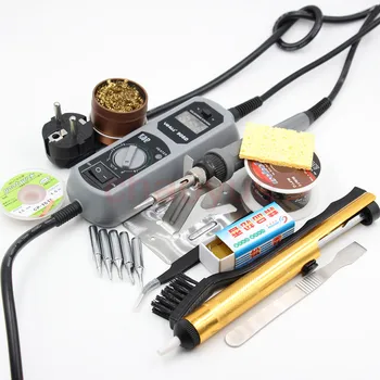 YIHUA 908D 220V & 110V 60W Heated iron LED Digital Display Soldering Station Iron Suction tin Clean ball tweezers brush