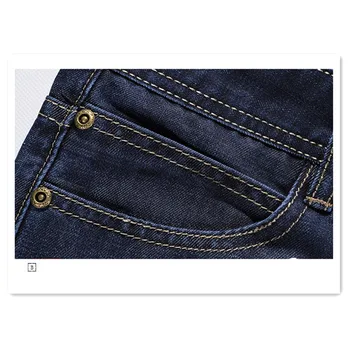 Port&Lotus Fashion Business Jeans With Zipper Fly Solid Color Straight Pants Slim Fit Men Jeans 030 wholesale