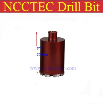 83mm*200mm short crown wet diamond drilling bits | 3.3'' concrete wall wet core bits | Professional engineering core drill