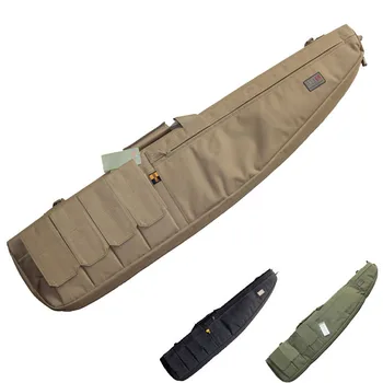 Tactical Airsoft Paintball Hunting Shooting Rifle Gun Carbine Shotgun Cushion Padded Slip Bag W/ Mag pouches Carry strap