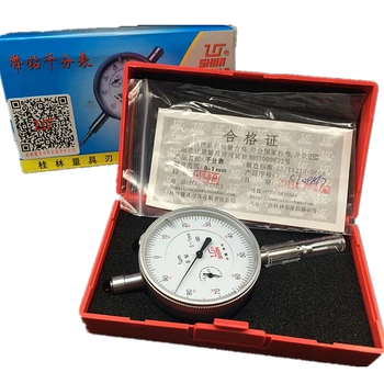SHAN Dial Indicator 0-1mm/0.001mm Dial Gauge Dial Test Indicators Shockproof Micrometer Caliper Measuring Tools