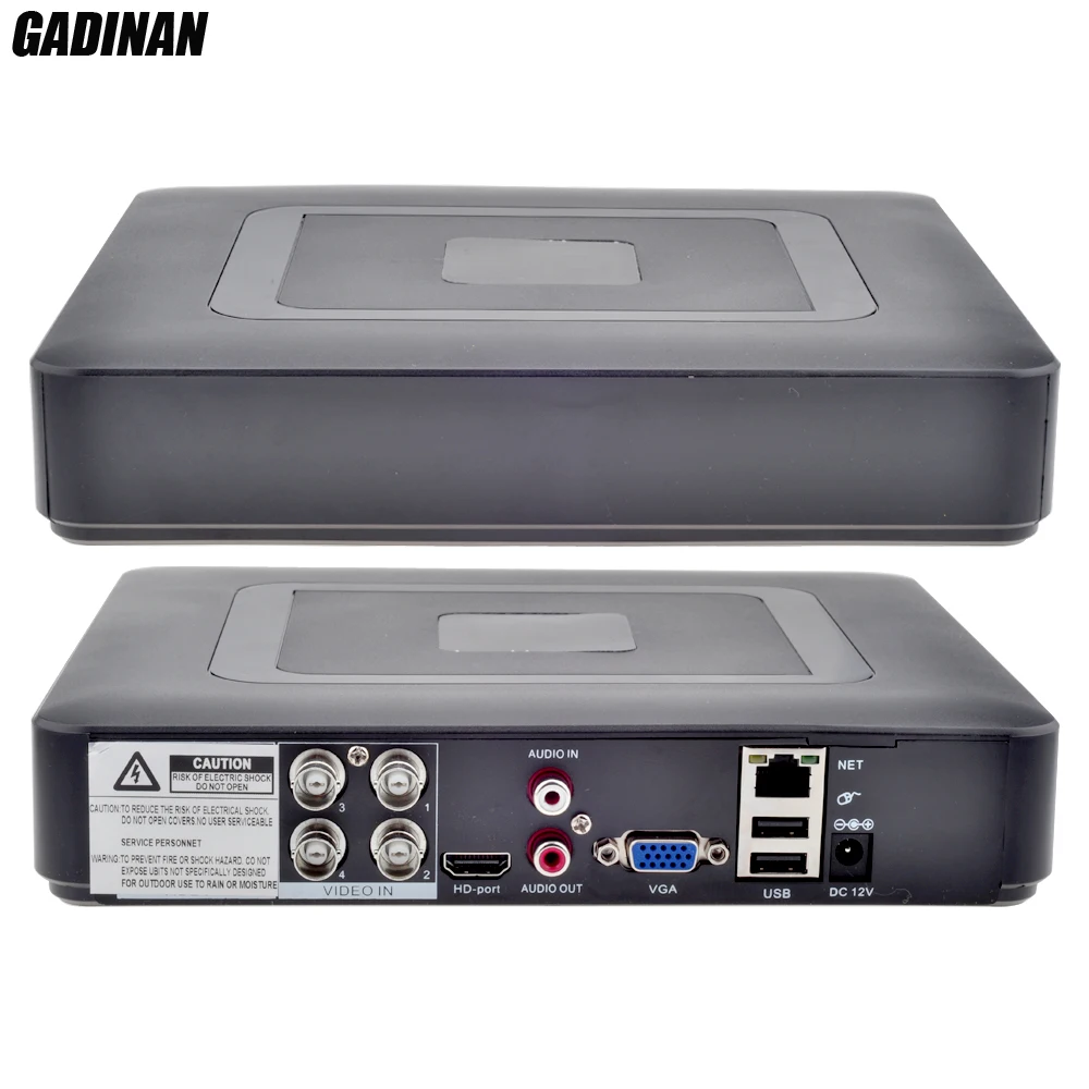 GADINAN Mini Hybrid 4CH AHDNH 1080N DVR 5 IN 1 AHDM TVI CVI CVBS 960H Security CCTV DVR HDMI DVR NVR Support 1080P IP Camera