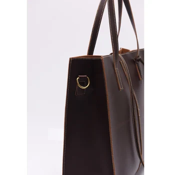 2016 Vintage Large Women Handbag PU Leather Brief Big Female Shoulder Bag Brown Ladies Hand Bag For Shopping Work