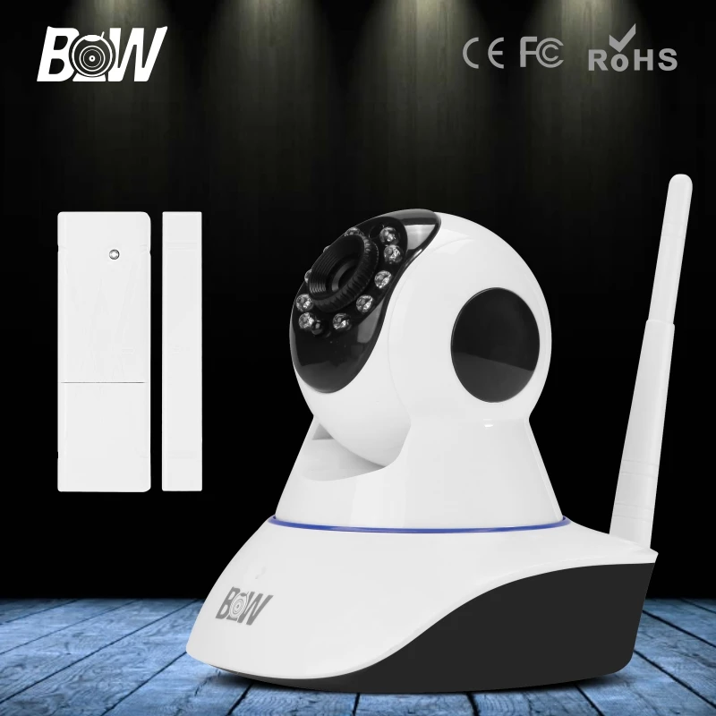 BW HD 720P IP Camera Smart P2P Surveillance Cam CCTV Home Security Phone App + Door Sensor WiFi Wireless Network Baby Monitor