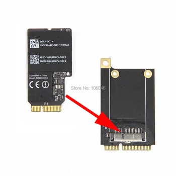 New Broadcom BCM94360CD 802.11ac WiFi WLAN Bluetooth 4.0 Card for Apple iMac with Mini PCI-E Adapter Converter to Interface OS X