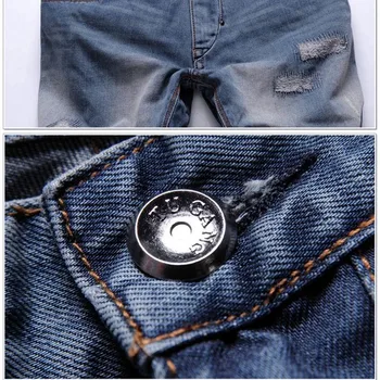 New Designer Slim Micro bullet jeans men ripped men jeans hip hop pants Straight for men denim trousers biker jeans