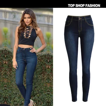 2016 Jeans For Women European and America Style Hot Sexy Pencil Jeans Long Plus Size Ripped Jeans For Women S1519