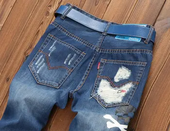 New Famous Brand Vintage Men Jeans Designer Casual Hole Ripped Jeans Mens Fashion Skinny Denim Pants Silm Fit Biker Jeans Homme