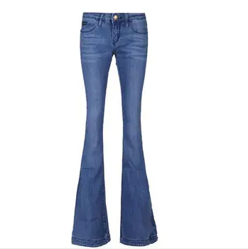 Ladies OL Casual Trousers jeans Flare Pants Brand sexy denim pants women Plus size