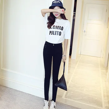 Woman Jeans Pants Sexy Skinny Jeans for Women Warm Pants for Women White Jeans with High Waist Size:26-32