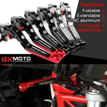 Motorcycle CNC adjustable foldable Lengthening aluminum brake clutch levers for ducati monster 696 695 796