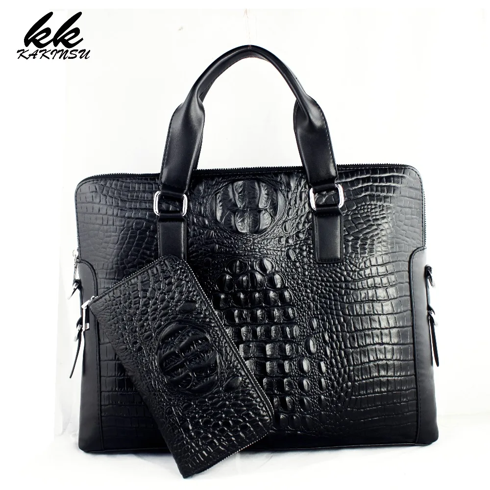 KAKINSU Men Messenger Bags Genuine Leather Bag Men Briefcase Designer Handbags Famous Brand Business Men Bag NT1001