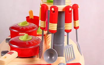 Baby Toys Child Furniture Set Simulation Kitchen Toy Educational Plastic Toy Food Set Assemble Play House Baby Birthday Gift