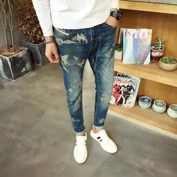 ZEESHAN Plus Size 40 Men Jeans Size 42 Casual Straight Business Male Brand Autumn Casual Denim Pant in Men's Jeans