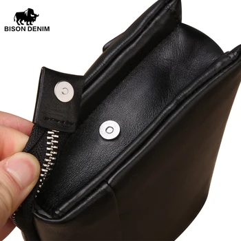 BISON DENIM 2016 New leather genuine guarantee wallet for men brand handbags large capacity business men clutch bags N8009-2B