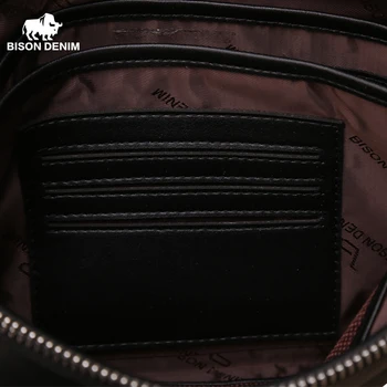 BISON DENIM 2016 New leather genuine guarantee wallet for men brand handbags large capacity business men clutch bags N8009-2B