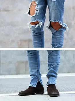 Sponge mice korean hip hop fashion pants cool mens urban clothing jumpsuit men's jeans kanye west slp fear of god