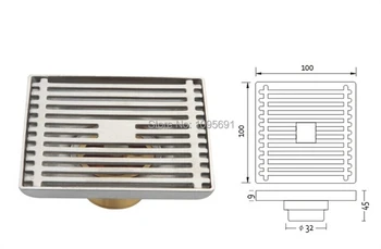Perfect design Deodorant 100mm*100mm*45mm 304 Stainless steel Wire drawing floor drain--SZ6807-50B