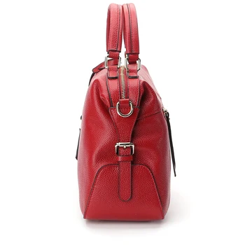 2017 ESUFEIR Genuine Leather Women Handbag Famous Brand Designer Women Shoulder Bag Solid Natural Leather Women Bag