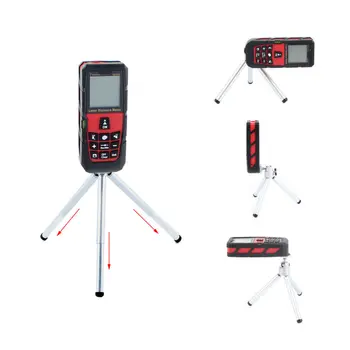262ft / 80m Mini Portable Laser Measure Distance Meter Rangefinder Digital Laser Tape Range Finder Diastimeter with Tripod