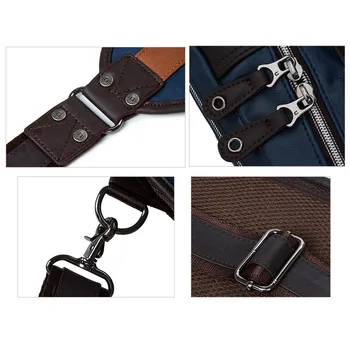 UIYI Fashion Brand Handbag Men PU Leather Chest Pack Bag Crossbody Shoulder Sling Bags Men Blue Rucksacks For Teenagers 150095