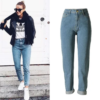 2016 Explosion Models Women Jeans Straight Casual Ladies Hole Jeans Loose Fashion Denim Ripped Jeans For Women New Brand S1578