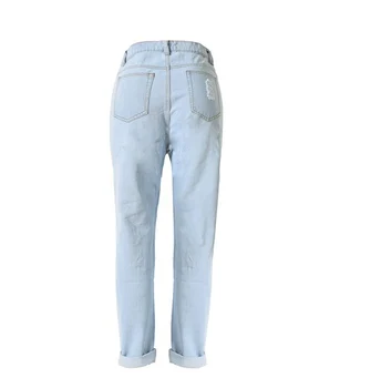 2016 New Fashion Summer Women Jeans ripped Holes DENIM Harem Pants Jeans Slim vintage boyfriend CASUAL jeans for women SP2085