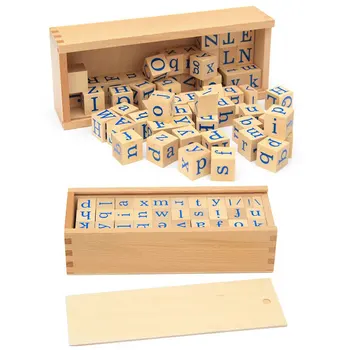 Newest Design Teaching Materials Montessori Alphabet Letters Montessori Educational Wooden Toys Wooden Letter Beads Toy WD41