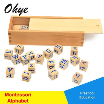 Newest Design Teaching Materials Montessori Alphabet Letters Montessori Educational Wooden Toys Wooden Letter Beads Toy WD41