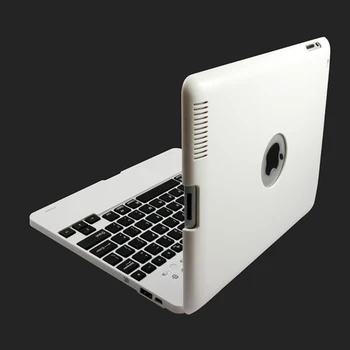 Luxury Wireless Bluetooth 3.0 Keyboard Backup Build-in 4000mah Battery Case Cover With Stand For iPad 2 3 4 + Stylus Pen + Film