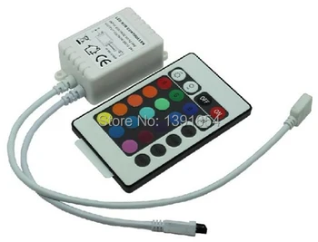 Dream color RGB LED strip controller 24 key IR Remote Control DC12V 6A For RGB 3528 5050 LED Strip