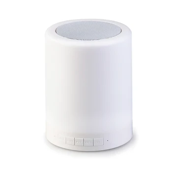 Bluetooth Speaker Wireless 4.0 Mini Light LED Speaker Smart LED Night Lamp Touch Panel Button