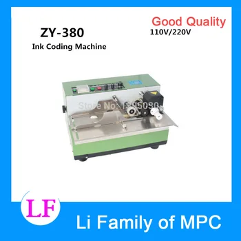 1pcs ZY-380 Automatic Coding machine plastic bag printer date printer ink coding machine