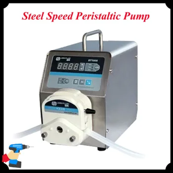 1pc Stainless Steel Speed Peristaltic Pump Led Digital Display Low Flow Precise Variable Pump for Water Pumps Fluid BT100S-ZY15
