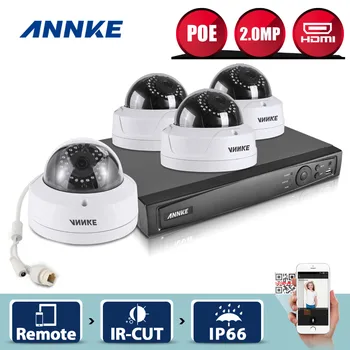 ANNKE 8CH HD 2.0MP 1080P NVR PoE IP Network WDR Outdoor CCTV Security Camera System 1080p Surveillance Kit