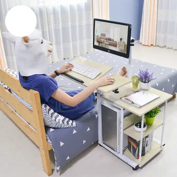 Hot selling fashion simple hanging bedside desk lazy PC desk household storage desk home office desk furniture
