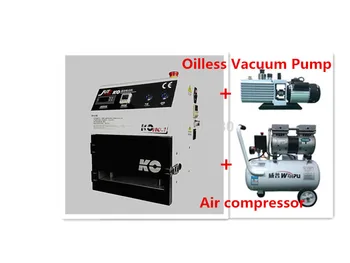 OCA Vacuum Laminating Machine + Air Compressor + Oilless Vacuum Pump for LCD Display Screen of Phone Repair /Refurbish