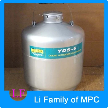 2PCS YDS-6 Aluminum Alloy Containers for Storage Dewar SEMEN biological cylinder Liquid Nitrogen Tank