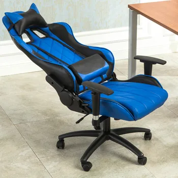 Reclining office computer chair games athletics chair (Adjustable Armrest)