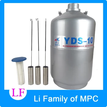 2PCS 10L YDS-10 Liquid Nitrogen Container Cryogenic Tank Dewar Nitrogen Cylinder Portable Liquid Nitrogen Container